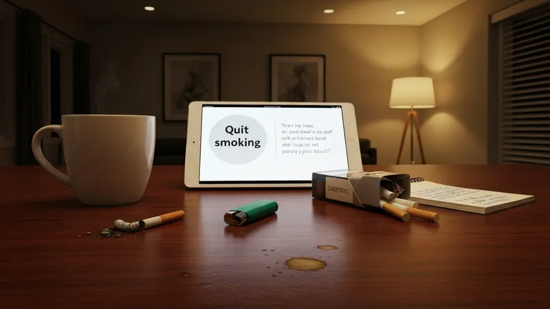 Aides visuelles pour arrêter de fumer